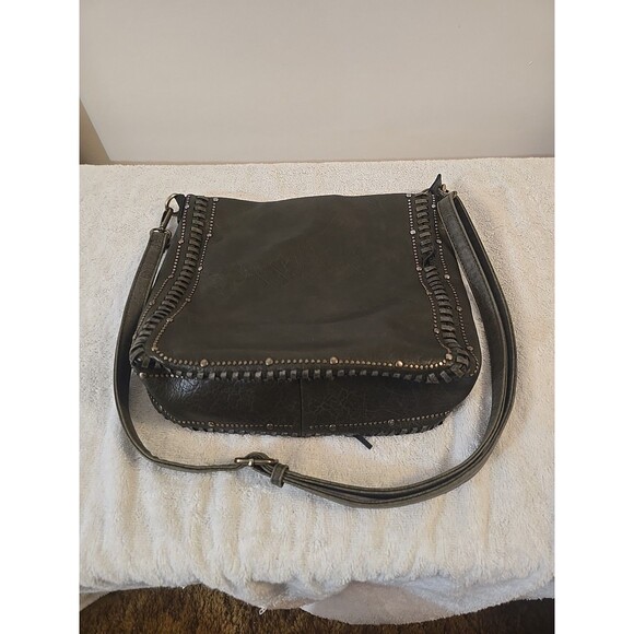 VEGAN LEATHER TAUPE PURSE BY AMPERE CREATIONS - Picture 1 of 11